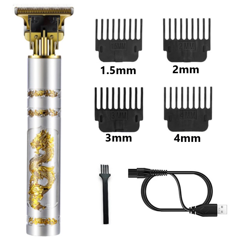 Kemei-Afeitadora eléctrica Original para hombres, máquina de afeitar potente para Barba y pelo, cabeza de baldas, acabado, se desvanece: Dragon