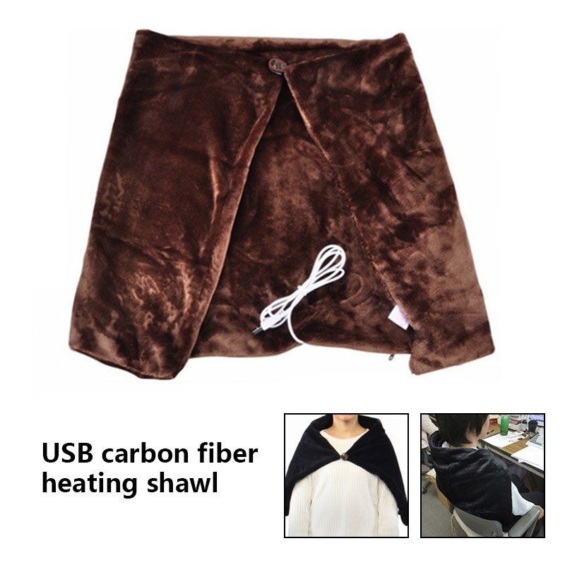 Usb Zachte Verwarmde Shawl Winter Elektrische Opwarming Nek Schouder Verwarming Deken Pad Ty