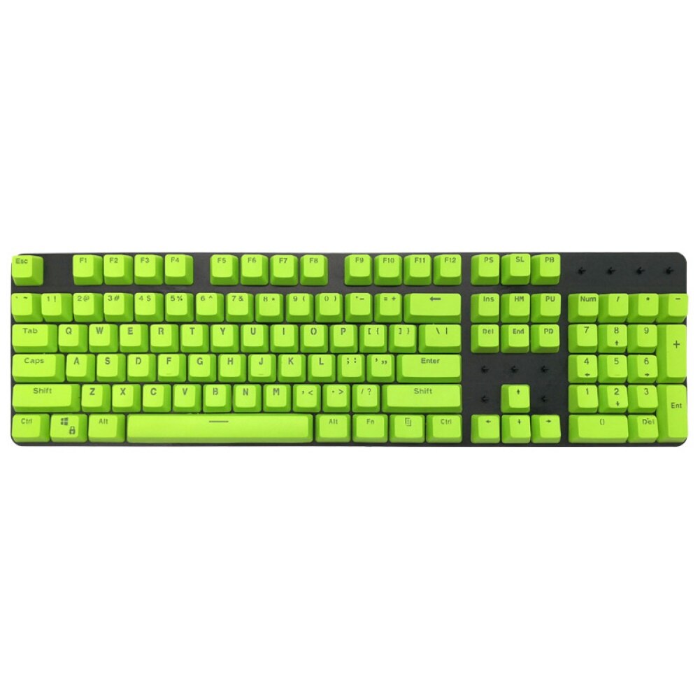 Translucent Double Shot PBT 104 KeyCaps Backlit For Cherry MX Keyboard Switch: Green