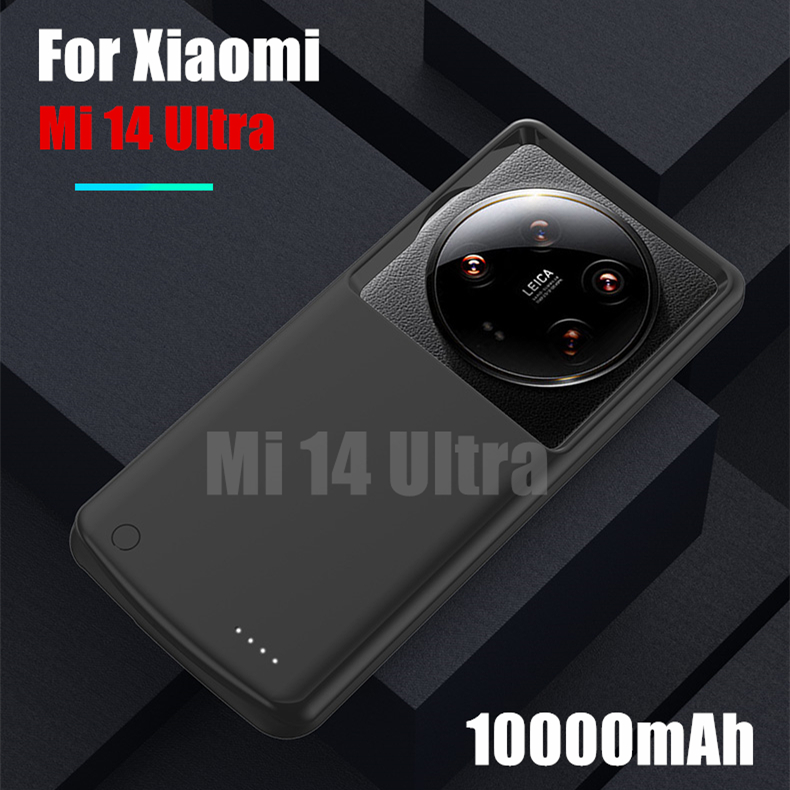 10000- mah-powerbank-hülle für xiaomi  mi 14 Ultra, 5g- akku-hüllen, tragbare powerbank-ladehülle für xiaomi 14 Profi, powercase: Dunkelblau