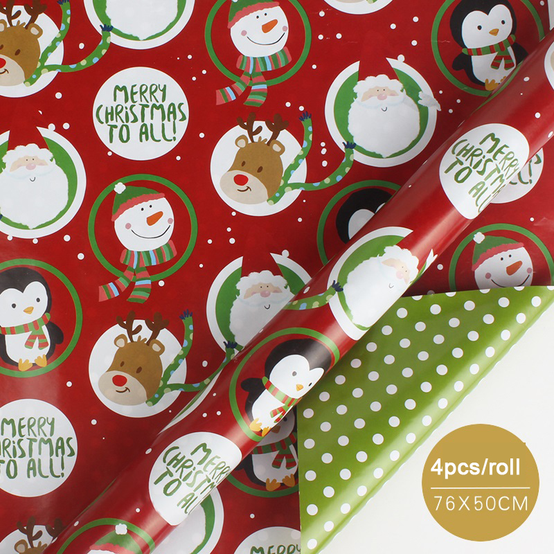 Christmas Wrapping Paper High-end Large Size Package Bouquet Wrapping Box Handmade Diy Material Kraft Paper