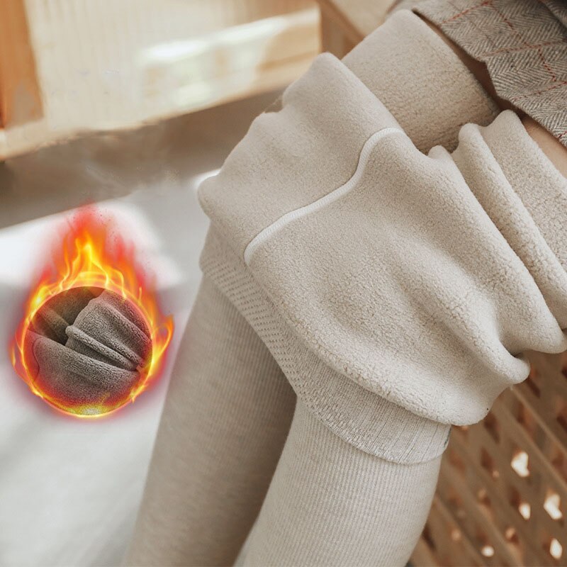 3-12 jahre Neue Ziege Kuchen Vlies Verdickt Mädchen der Gamaschen Zu Halten Warme Winter Baby Socken Doppel böGen Baby Strumpfhosen