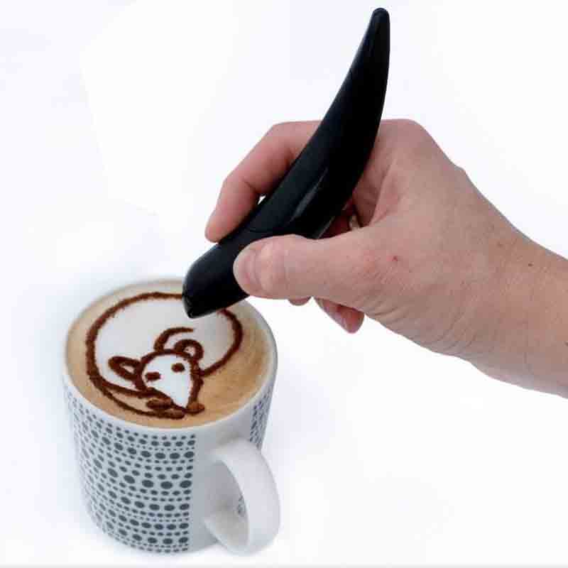 Latte art pen til kaffekage krydderipennekageindretning carving pen fugl krydderipennekage dekoration