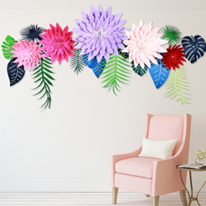 DIY Paper Flower Backdrop, Wedding Backdrop, 20cm Paper Flowers Kid's Birthday Party Wall Hanging Decor