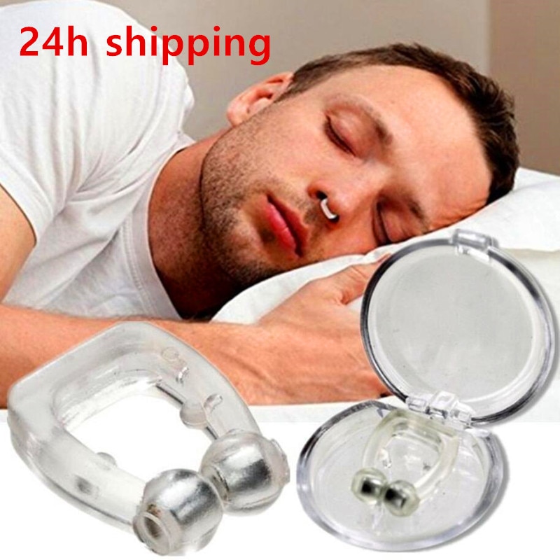 Mini bouchon nasal magnétique Anti-ronflement, pince-nez, plateau de sommeil, apnée, adapté aux adultes