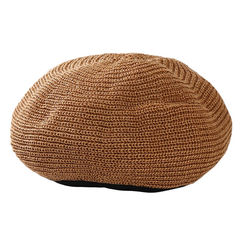 Baretten Lente Zomer Vrouwen Knit Baretten Dames Solid Plat... – Grandado