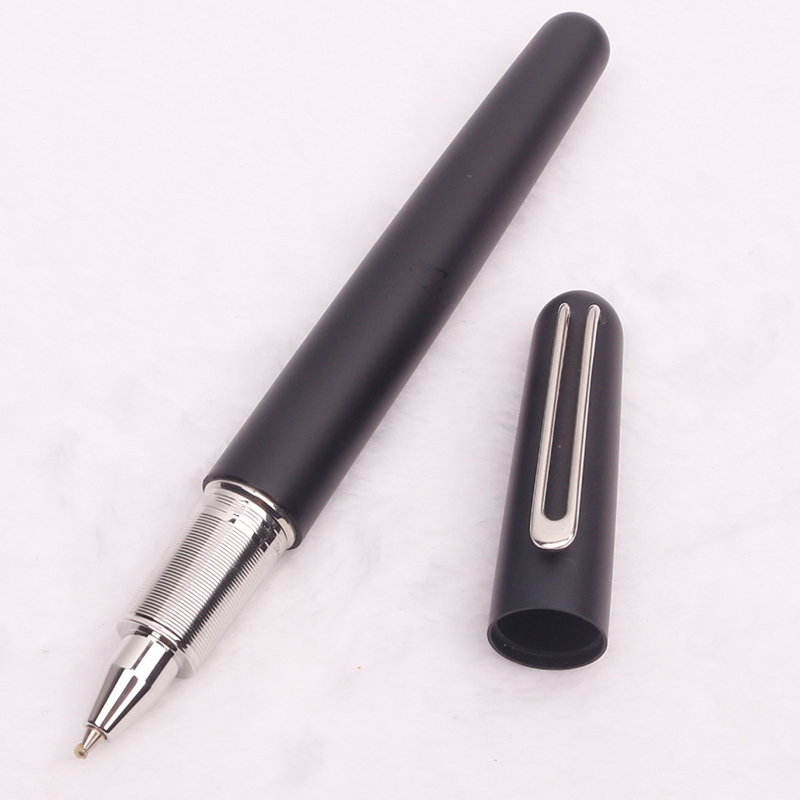 Stylo à bille de luxe MB M rouge en résine précieuse, Gel d'encre noire, recharge sans capuchon, meilleurs stylos à plume avec fermeture à capuchon magnétique: black silver roller