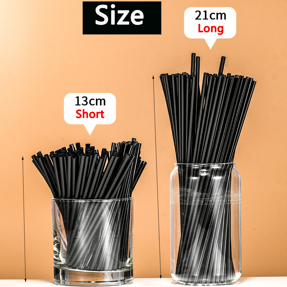 50/500/3000 Uds pajitas negras pajitas flexibles para beber tubo de bebida de plástico curvo plegable paja accesorios de de bar de boda
