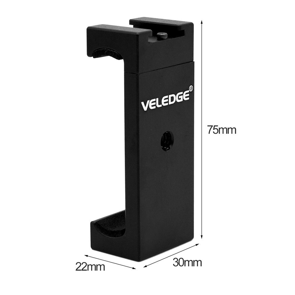 Metal Tripod Mount Selfie with Cold Shoe Mount Adjustable Smartphone Clip Holder Adapter Comfortable Grip Clamp Rig ONLENY