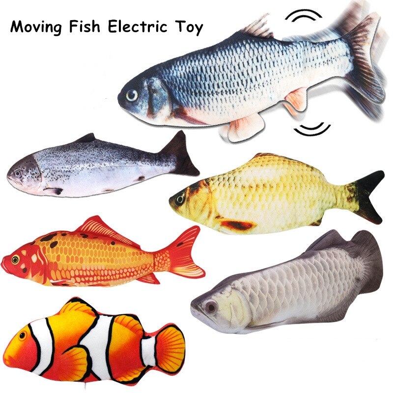Katt viftar kattmynta leksak fisk usb elektrisk laddning simulering dans hoppa rörelse floppy fisk katt leksak elektronisk fisk för katter
