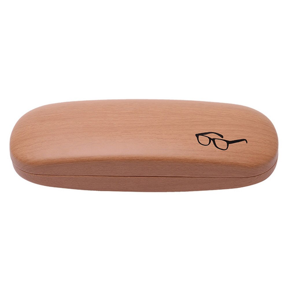 Estuche rígido de madera de para gafas de lectura, estuche para gafas de sol de cuero PU para hombres y mujeres: Blanco