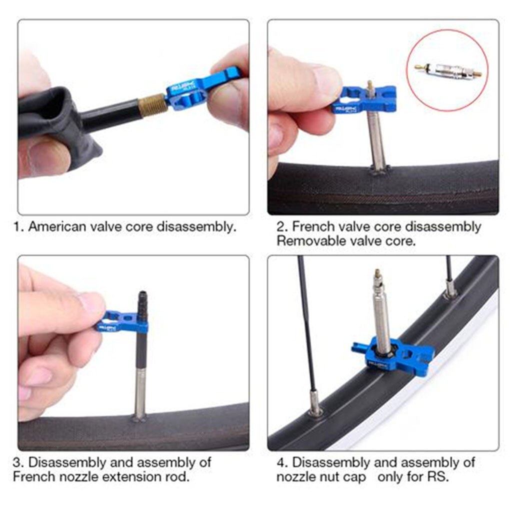 Aluminium Ventiel Remover Ventiel Sleutel Multifunctionele Fiets Ventiel Verwijderen Tool Fiets Reparatie Tool