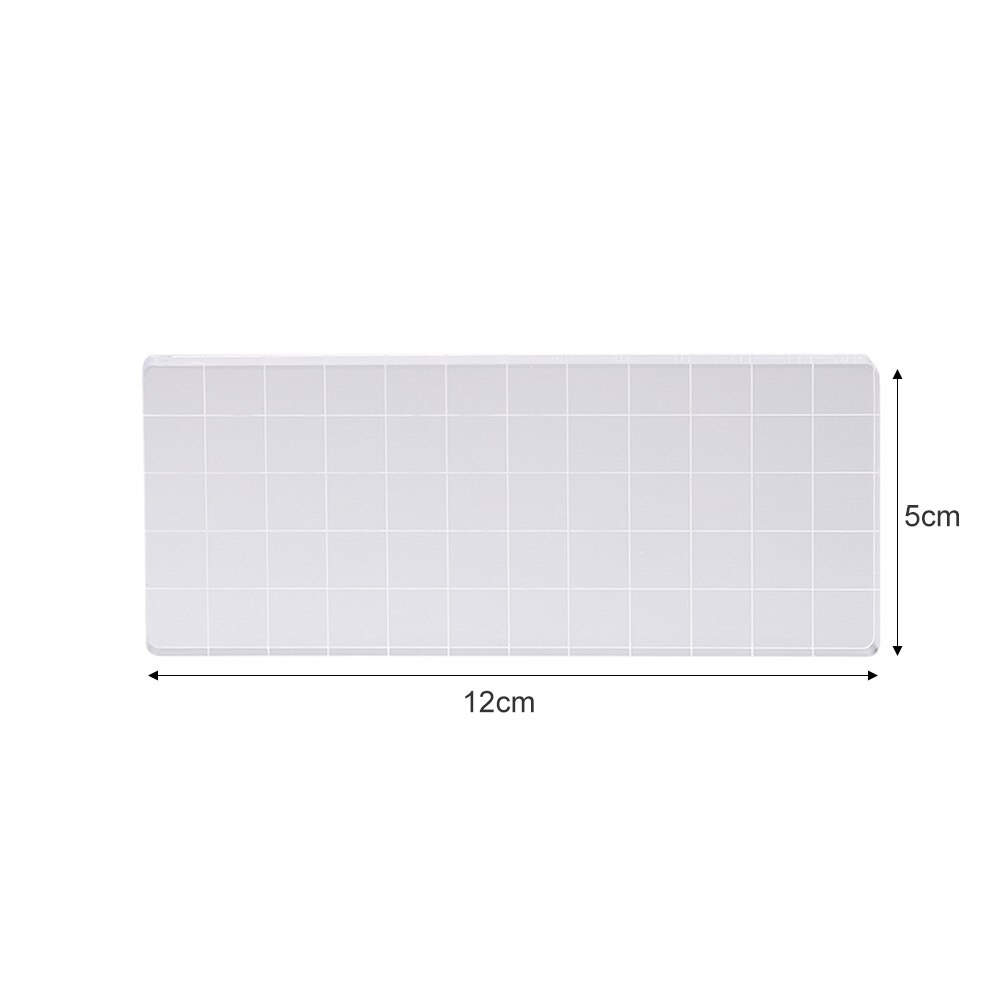 9 Size Acrylic Block For Clear Stamp Cling Mounted Rubber Stamps DIY Scrapbooking Clear Photo Album Decorative Handmade Tool: 5x12CM