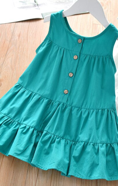 VIDMID Girls vest dress abito estivo per bambini senza maniche in cotone per bambini con bretelle P6211: 2 / 8T