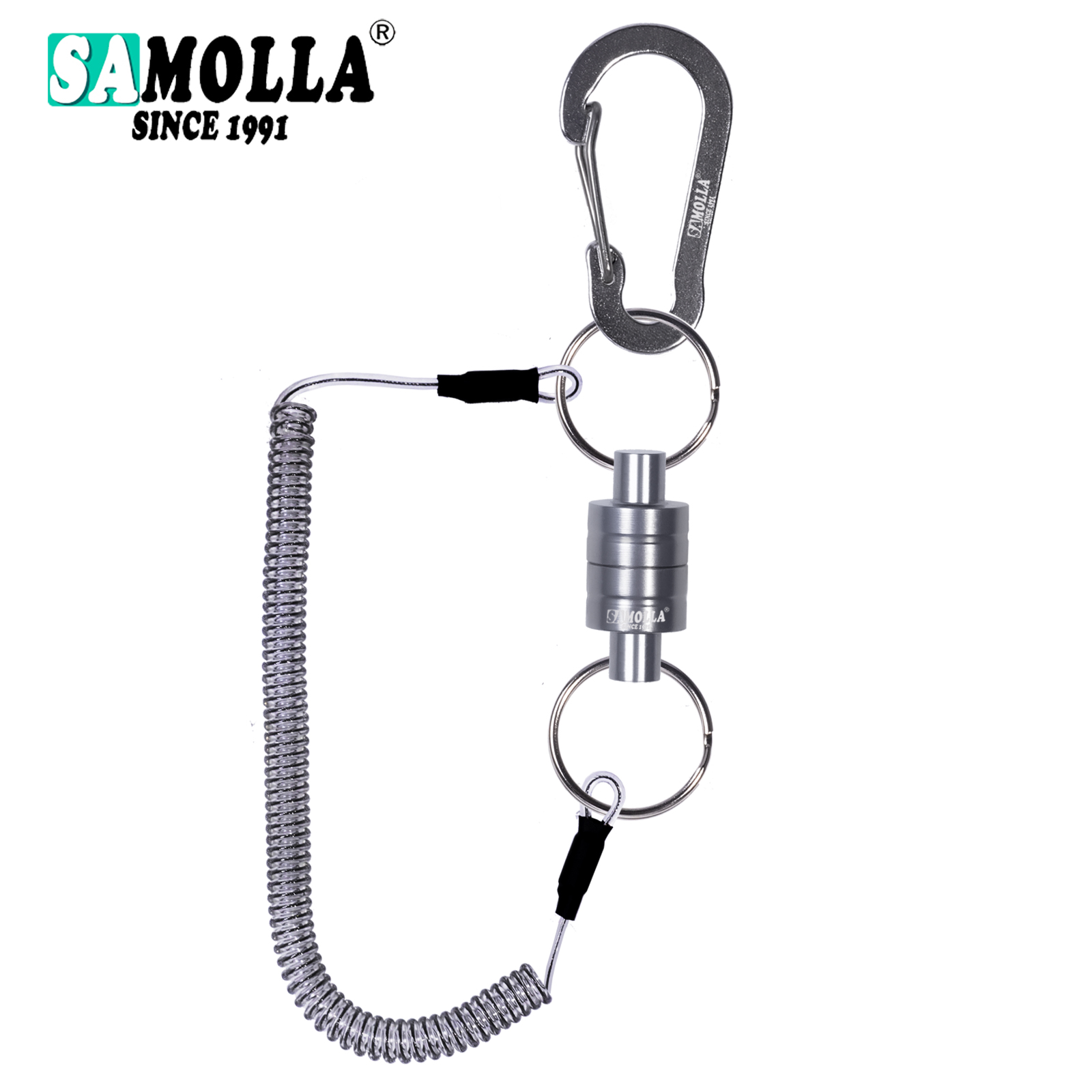 Magnetische Netz Freisetzung Halfter Mit Spiral- Schlüsselband Fliegen Angeln Werkzeuge Starke Magnet Karabiner Schnelle Schnalle Anti Seil Zubehör: Orange