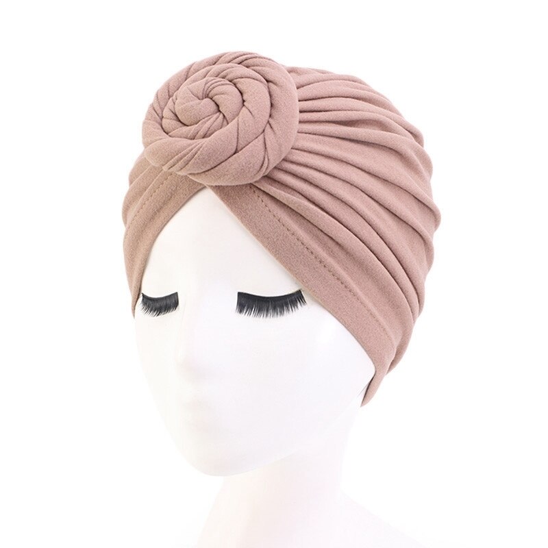 6 Colors Cotton Bonnet Hair Styling Cap Head Cover Wrap Salon Night Hat Natural Curly Hair Double Elastic Bathing Sleep Women: Camel