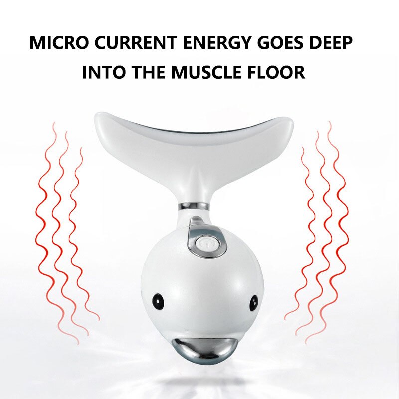 3 Colors LED Photon Therapy Neck Massager Face Lifting Tool Heating Skin Tighten Reduce Double Chin Anti-Wrinkle Remove Device