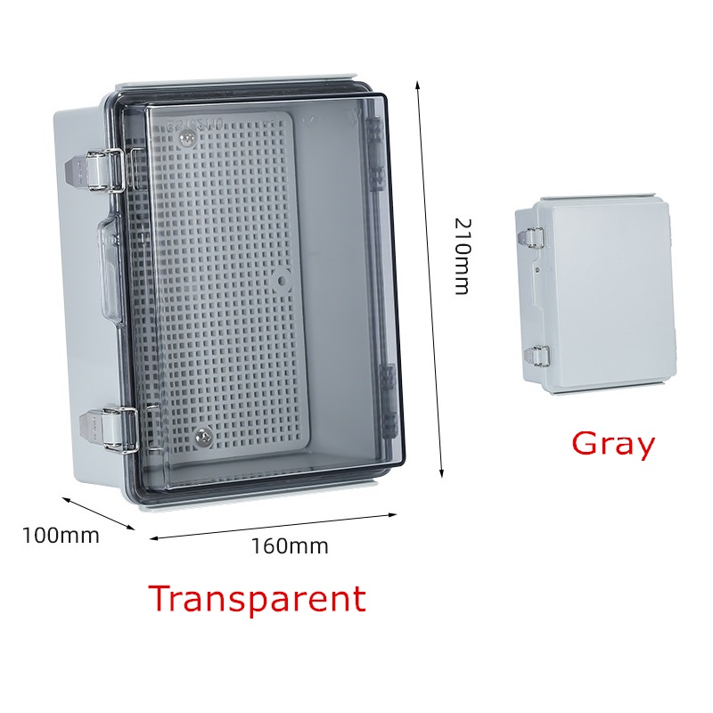IP67 Waterproof Gray/Transparent Cover Enclosure Juction Box ABS Plastic Outdoor Electronic Instrument Hinge Case: 4XL / Brown