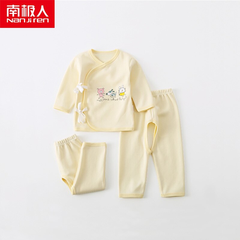 Nanjiren nyfødte baby baby mænds og kvinders bomuld undertøj tredelt jakkesæt 0-3 måneder langærmet munketøj: N367 t 822131710 / 59cm