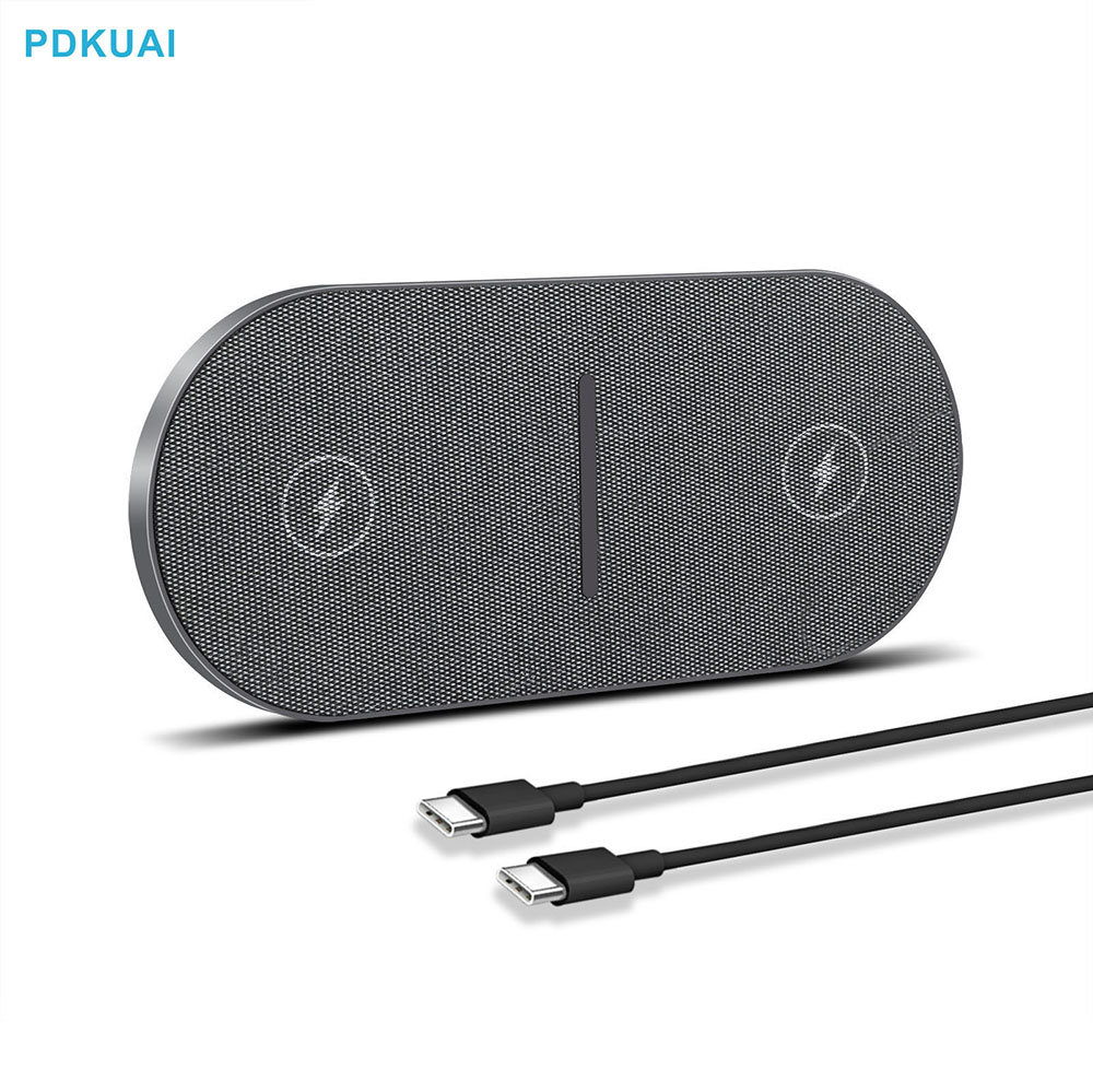 40W 2 in 1 Wireless Charging Pad for iPhone 15 14 13 12 11 Pro Max XS XR X Airpods Pro 3 Fast Charger Mat Dual 20W Station Stand