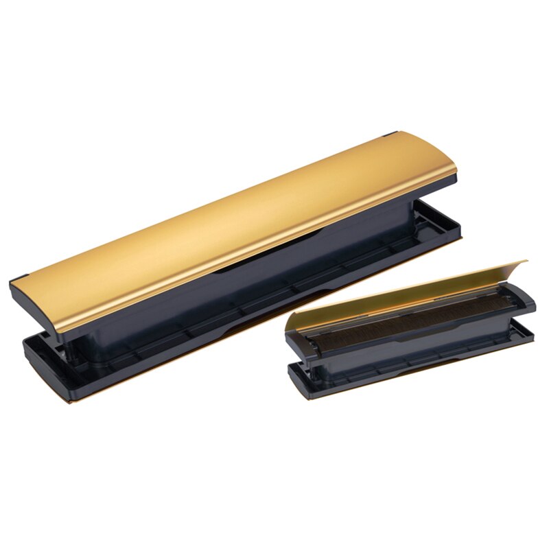 Villa brievenbus van aluminiumlegering, dubbel glas en houten deur brievenbus goudkleurig