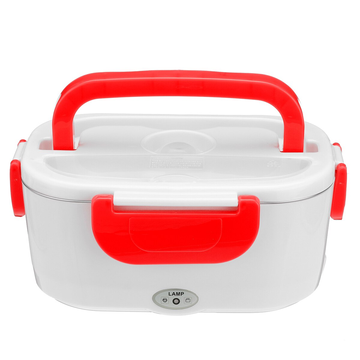 12v 110v/220v elektrische verwarmde lunchbox, draagbaar, 2 in 1 auto bentoboxen, roestvrijstalen elektrische verwarmde voedselcontainer: Rood / Ons