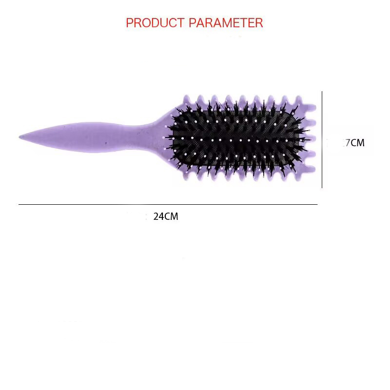 1 pz definizione dei capelli ricci spazzola per lo messa in piega rimozione delle rughe spazzola per capelli groviglio pettine per capelli ricci bagnati messa in piega strumento per capelli ricci