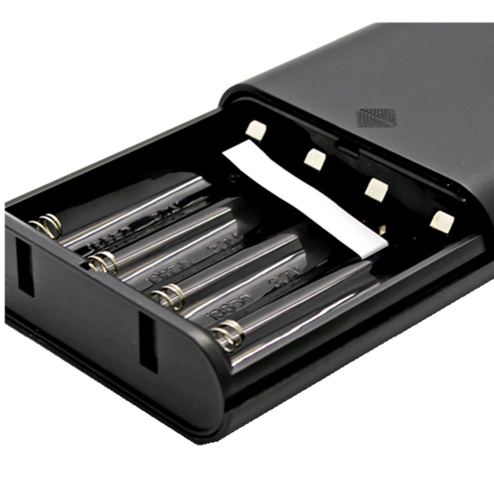 Draagbare Lcd-scherm 4 Slots 18650 Batterij Externe Lader Houder Doos Diy Power Pack Kit Compact Backup Stroombron Met dual