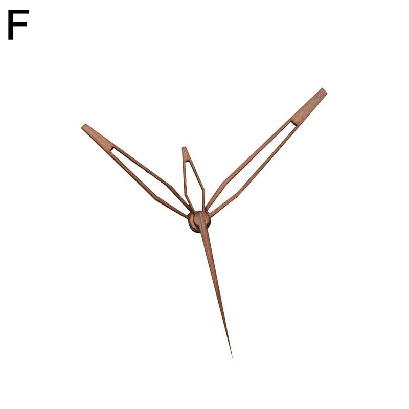 DIY Wall Clock Wooden Hands With SUN Silent Part Wood Movement Clock Clock Quartz Accessories Needle Walnut Replac Z0O0: F