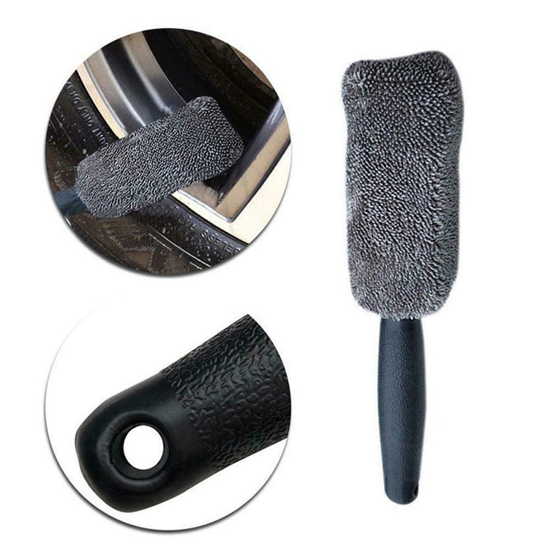1 pçs universal portátil roda de microfibra multifunções pneu rim escova para limpeza do carro limpeza carro mais limpo escova
