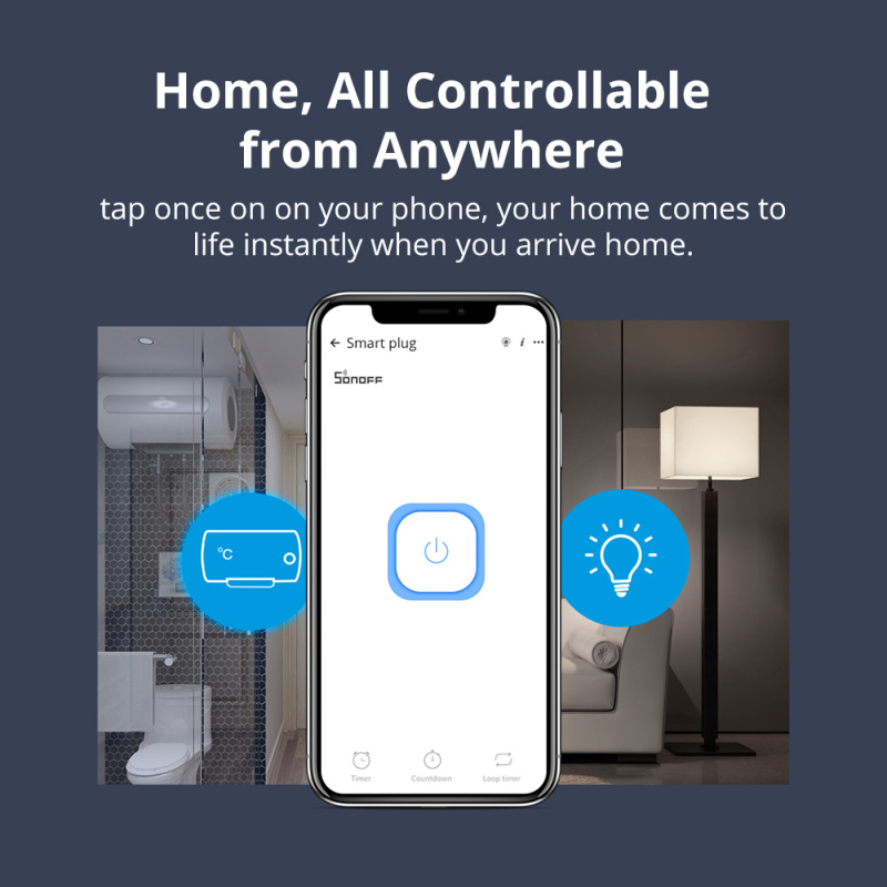 SONOFF S26R2 S26 R2 16A Wifi Smart DE FR BR Brazil Plug Timer Power Mornitoring Automation Modules Work with Alexa Google Home