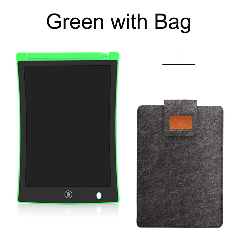 Brand Electronic Writing Board 8.5 Inch Memo Whiteboard Kids Blackboard for School Children Drawing Playing Handwriting: Green with Bag