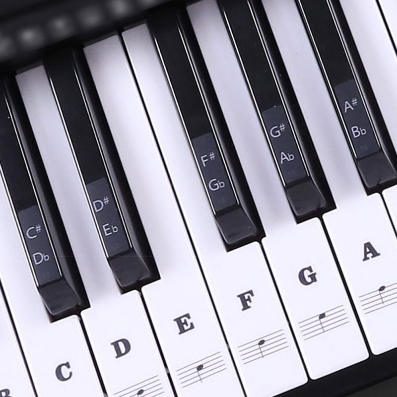 Transparent Detachable Music Notes Piano Keyboard Stickers 37/49/54/61 Or 88-key Piano Sticker Symbol