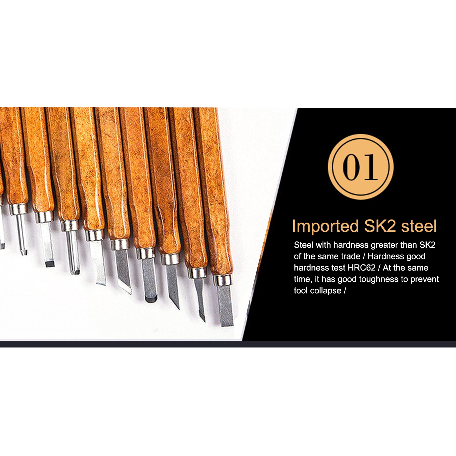 12 Stuks Professionele Houtsnijwerk Beitels Gereedschap Houtsnijwerk Voor Houtbewerking Graveren Olijf Carving Mes Handgemaakte Mes Tool Set