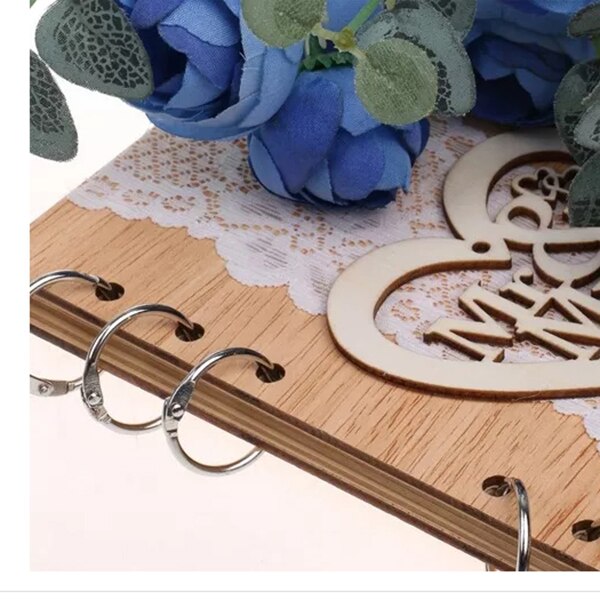 Anniversary Decoration Agenda for Wedding Couple, Notebook Wood Notebook