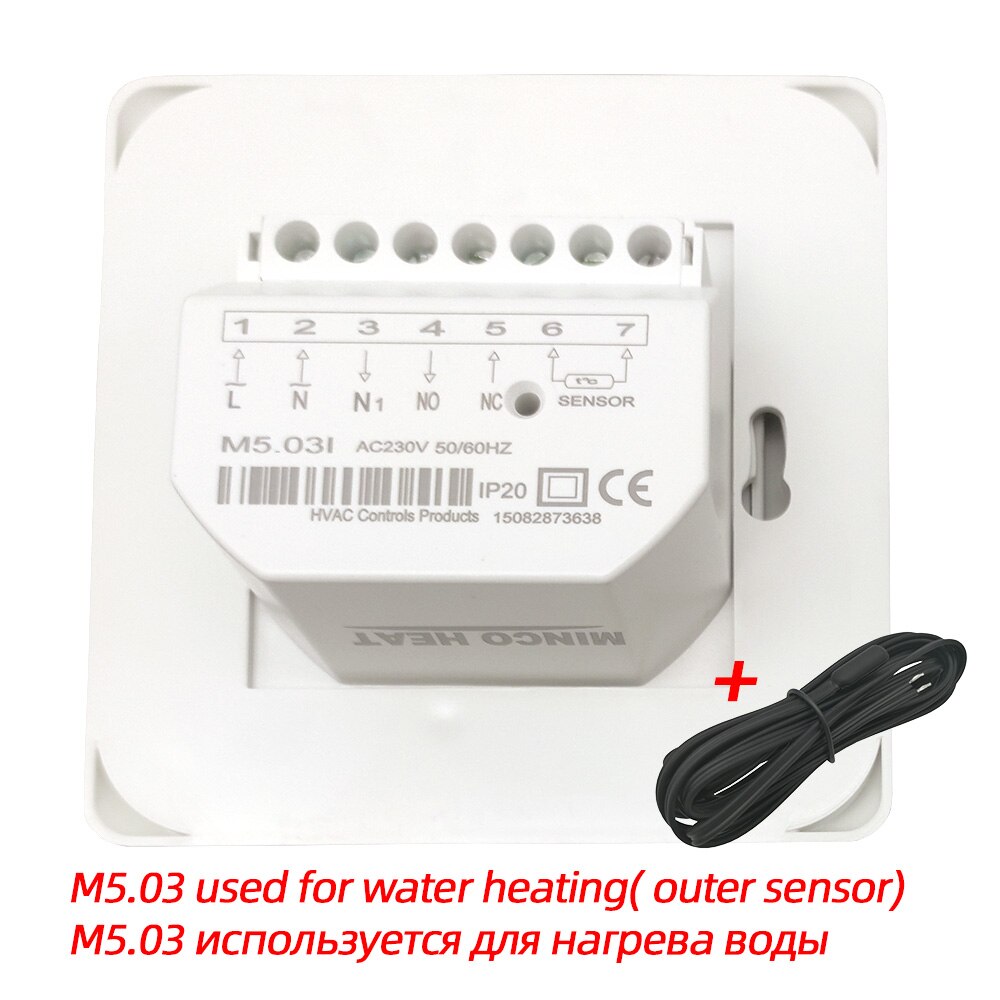 Thermoregulator Voor Vloer Elektrische Kamerthermostaat Handmatige Warme Vloer Kabel Gebruik Termostat 220V 16A Temperatuur Controller: 3A water heating2