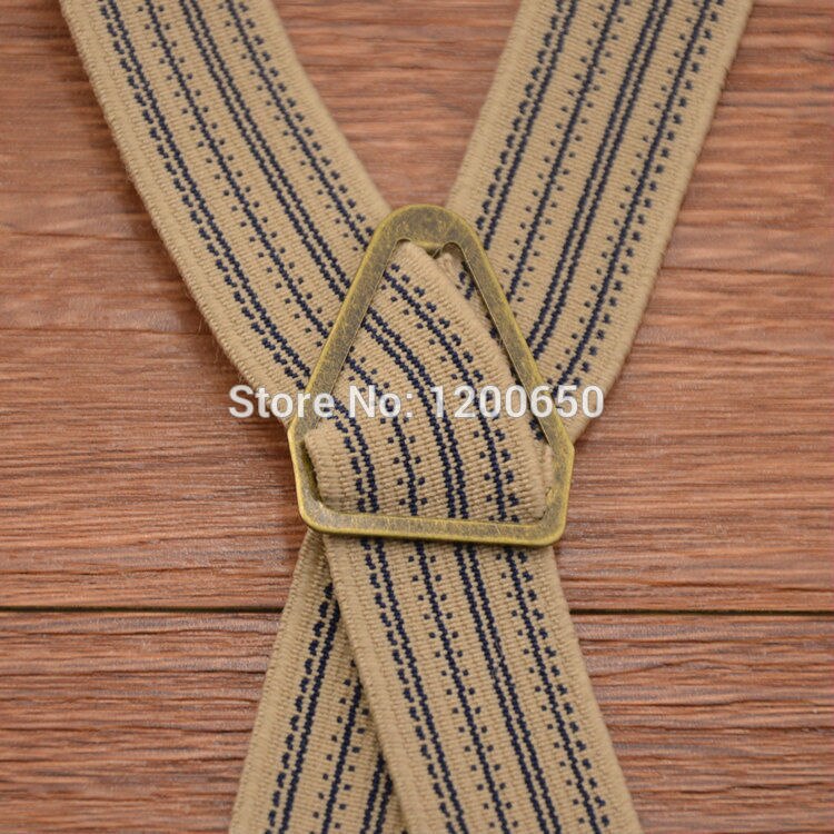 Bretelles rayées pour hommes et femmes, grande taille, , unisexe, 120 cm, bretelles réglables, 4 clips, à la