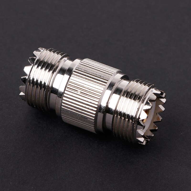 Conector recto de radiofrecuencia UHF PL-259 SO-239 hembra a UHF hembra, adaptador de níquel W0YE