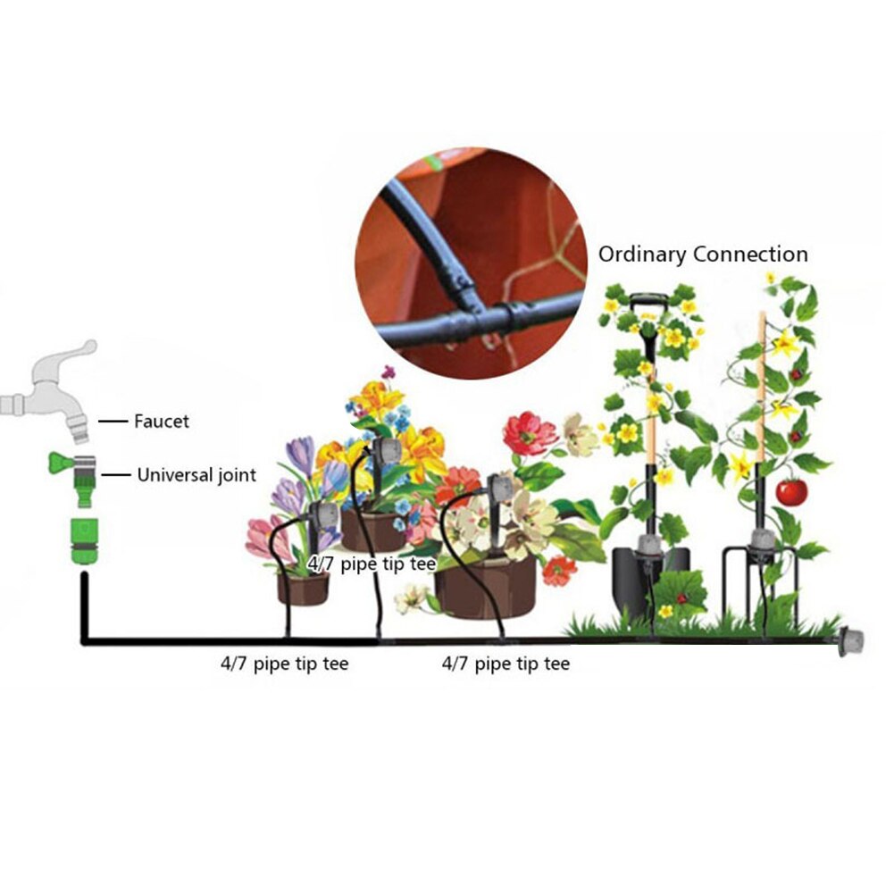 Einstellbare Tropft Automatische Garten Bewässerung Anschluss Schlauch Bewässerung Kit-275203
