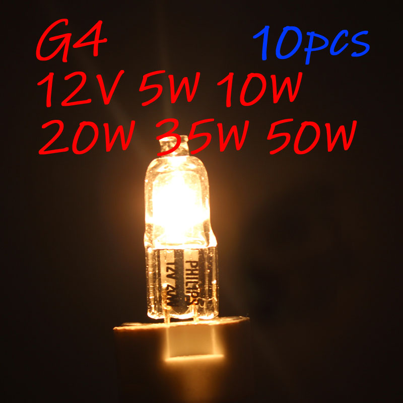 G4 12V 5W 10W 20W 35W 50W Globo Lote JC Bi-Pin LED blanco cálido reemplazar lámpara de cápsula LED bombillas halógenas 10 Uds bombilla halógena