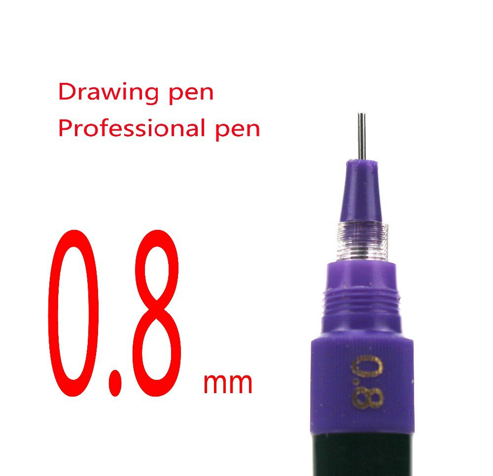 1 stks/partij 0.8mm HERO Oplaadbare inkt naald pennen tekening pen Technische pen