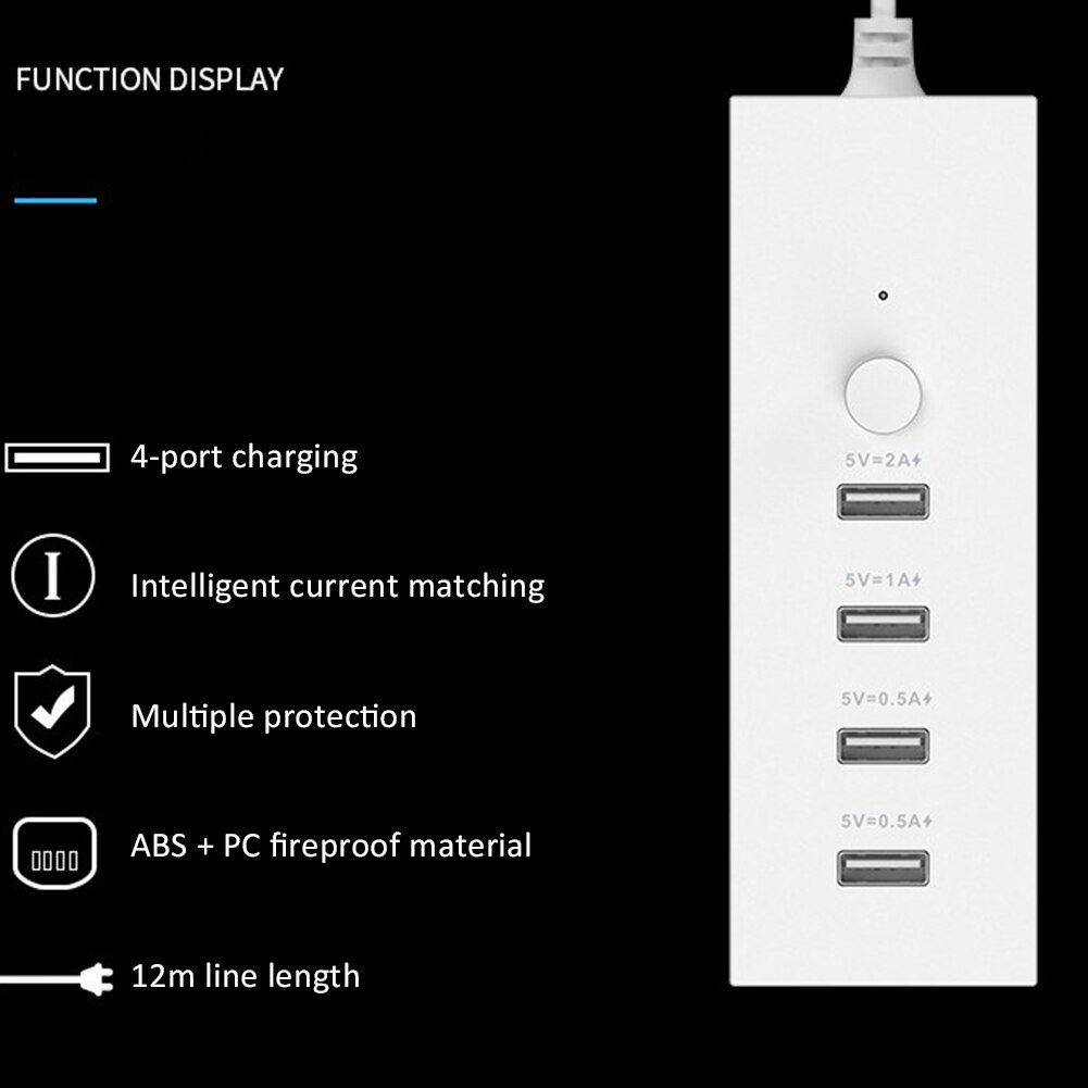 Usb 4 -port-multifunktionsladegerät mit schnellladefunktion und 2a 5v (eu) für smartphones/verschiedene tablet-computer