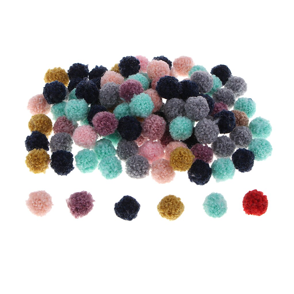 Packs of 100 Small Pompoms Craft for DIY Pet or Puppy Decorations