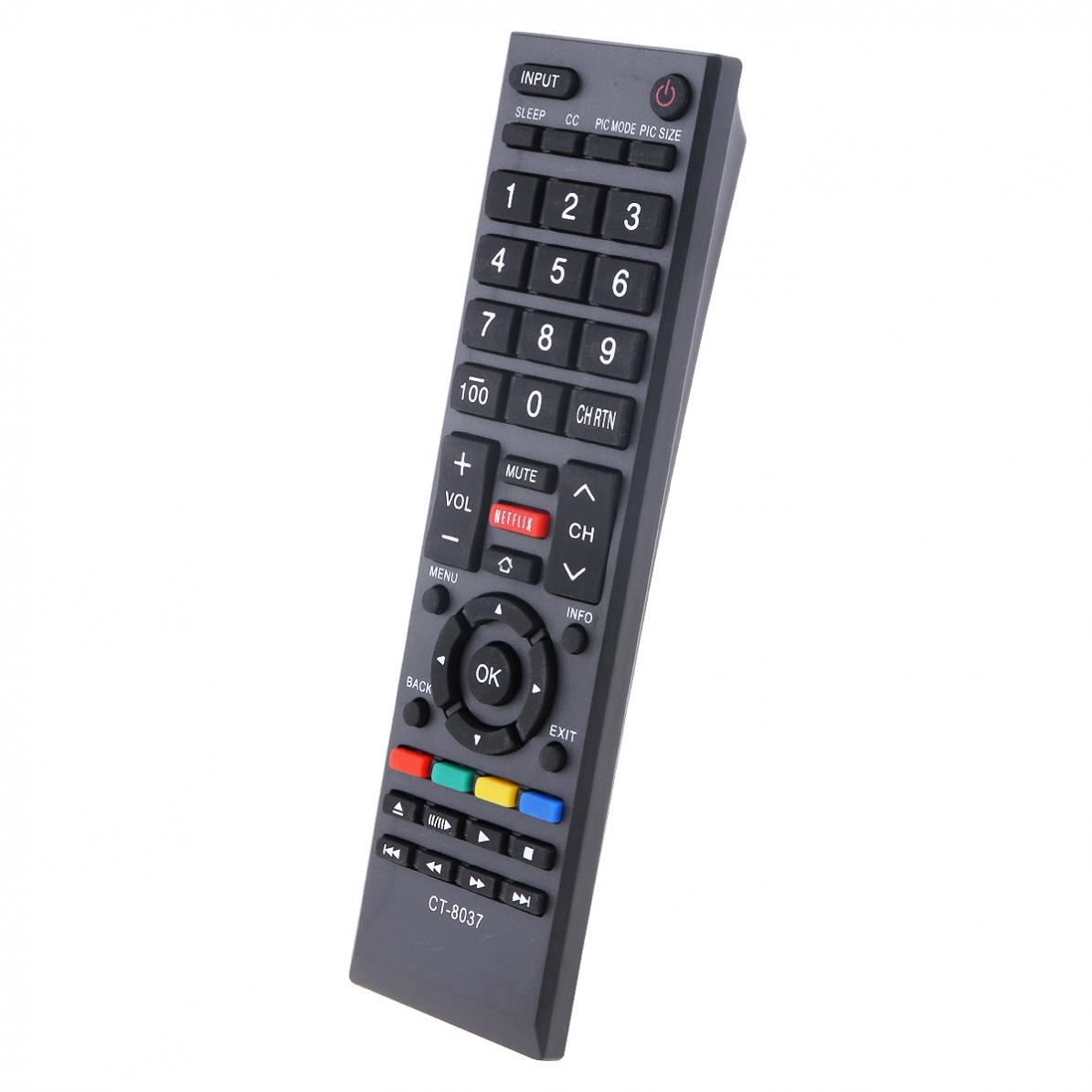 CT-8037 TV Remote Control with Long Transmission Distance for Toshiba 58L5400U / 65L5400 / 40L3400 / 50L3400 / 50L3400U