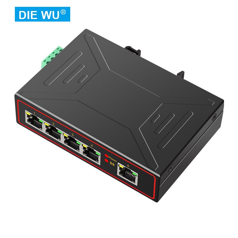 TXI173 5 Ports Industrial Iron Case Ethernet Switch 10/100Mbps Rj45 Signal Strengthen Vlan Network Switch