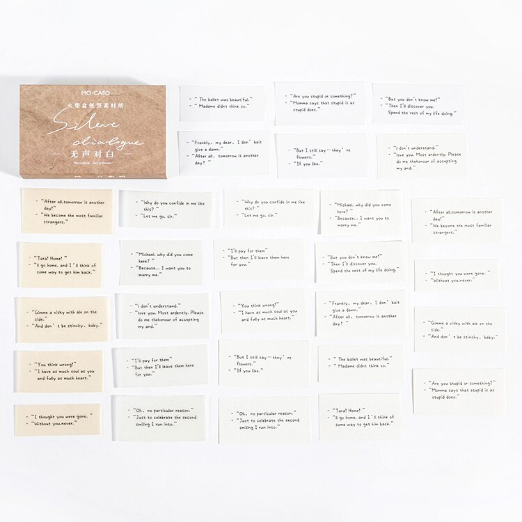 Álbum de papel con frases en inglés, álbum de recortes decorativo Vintage, planificador de papel artesanal, 60 unids/lote: E