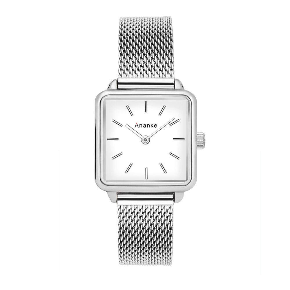 Ananke – montres à Quartz pour femmes, en acier inoxydable, bracelet en maille, étanche, carré or Rose, cadran Simple, AN25: AN2522