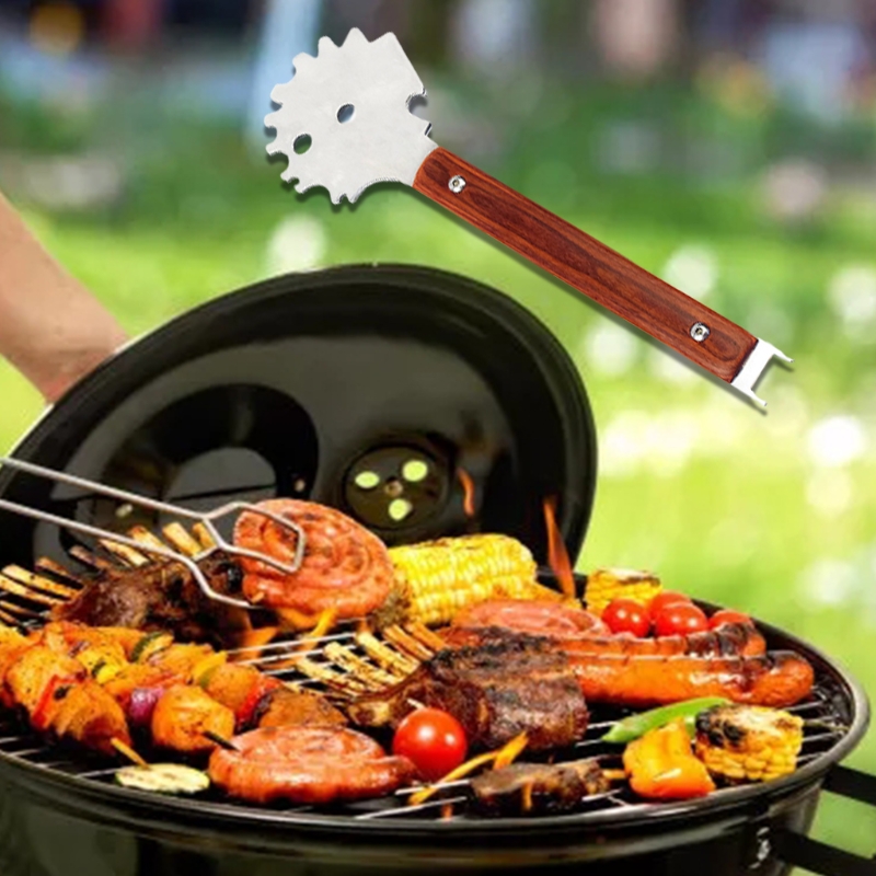 Grill Scraper Stainless Steel Material Barbecue Cleaning Scrapers Barbecue Cleaners Oven Cleaning Scraper for Grill Rack