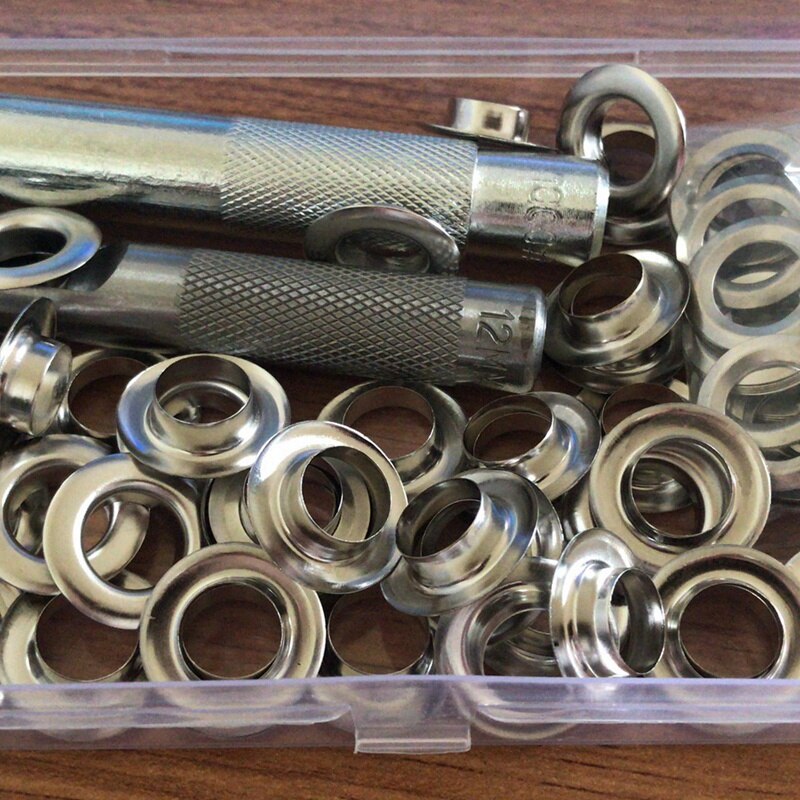 Kit de réparation de bâches de tente, 100 pièces, œillets perforés et bâches, auvent,