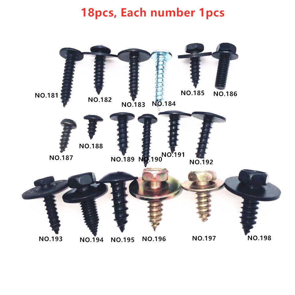 20 soorten auto middenconsole instrumentenpaneel navigatie geluidspaneel cd dvd plastic bevestigingsclip voor acura tsx subaru forester: 18 stuks set 13